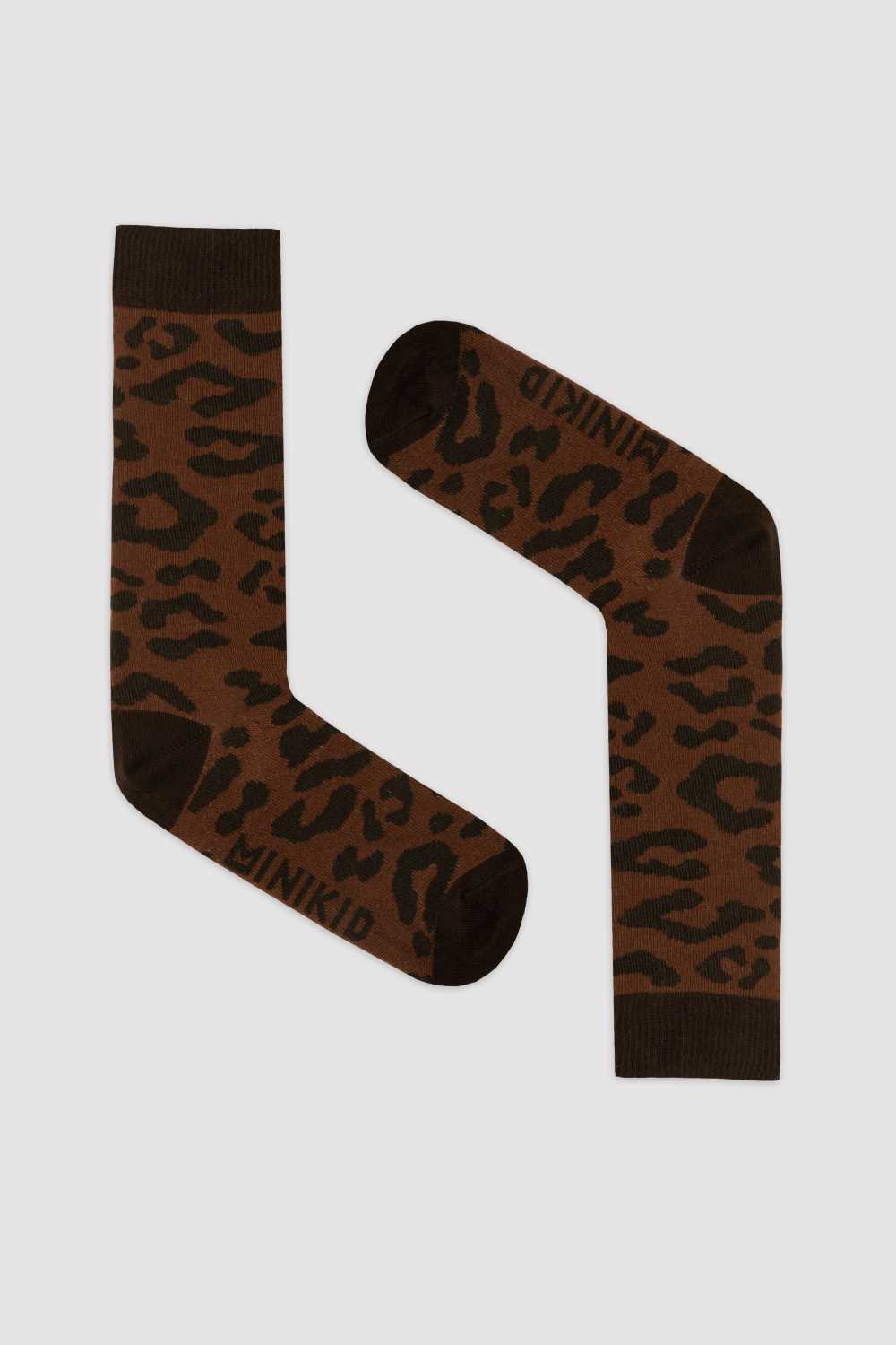 MINIKID Socks Leopard Brown