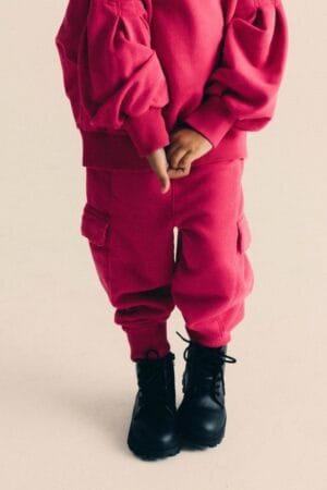 Washed Pink Cargo Pants