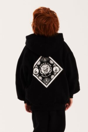 Black Skull Zip Hoodie